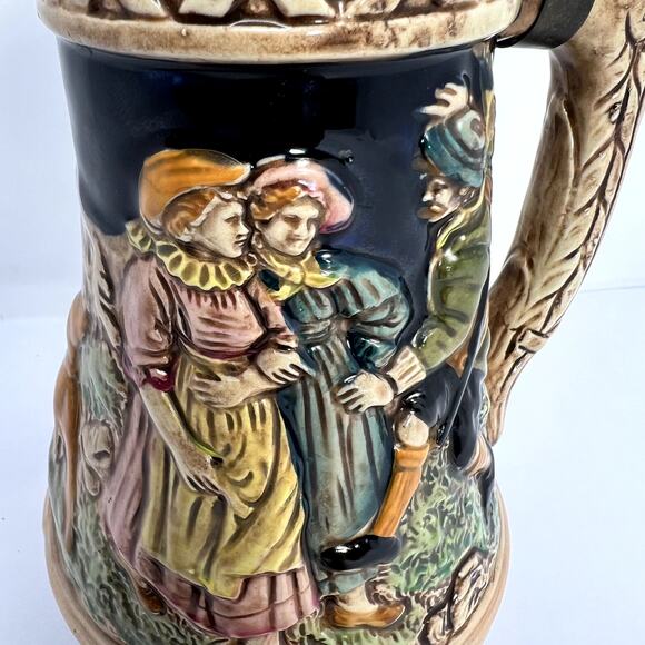 Mid Century German Beer Stein Music Box VTG Collect Decor Wiesn  Octoberfest - Picture 5 of 11
